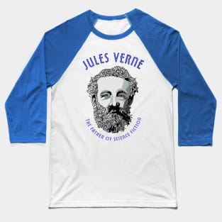 Sci-Fi Author Jules Verne Baseball T-Shirt